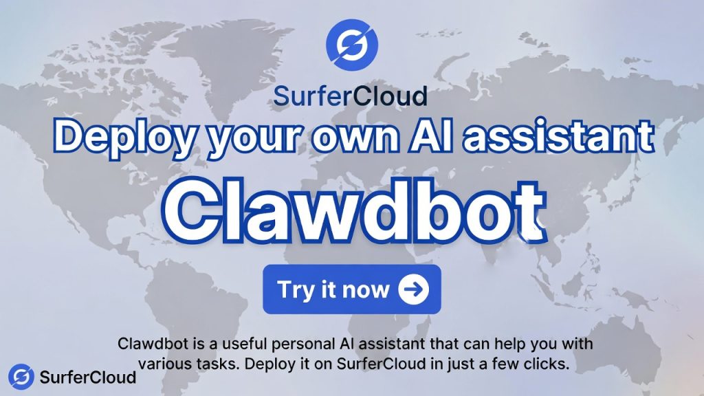 使用SurferCloud部署Clawdbot（一款实用的个人AI助理）教程-资源部落