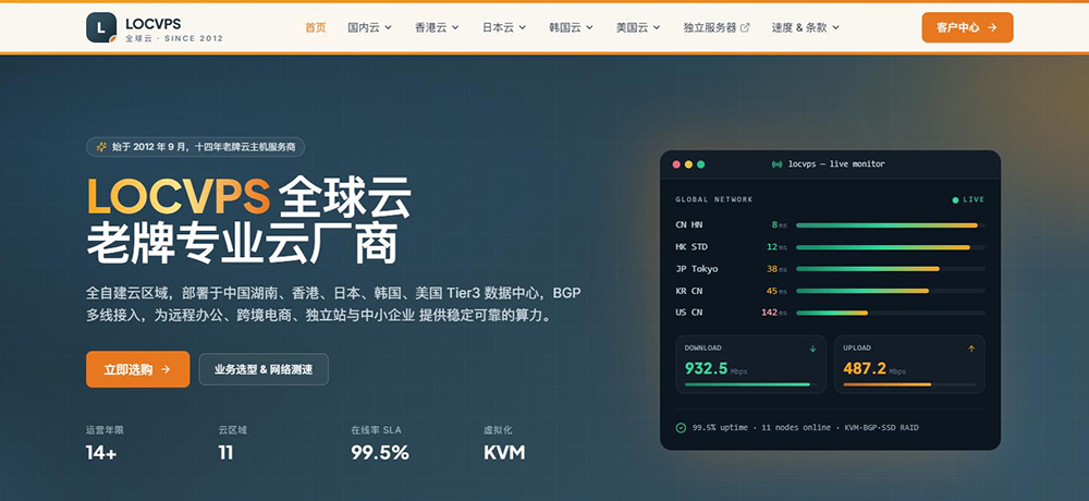 LOCVPS：618全场7折，VPS月付21元起，可选CN2/BGP/CMI等线路-资源部落