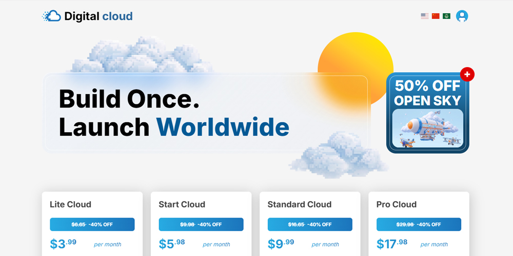 DigitalCloud：云服务器最高5折低至$3.33/月起，KVM+NVMe/不限流量-主机之家
