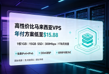 SVR4U马来西亚VPS特价，1核1GB/300Mbps带宽，低至$15.88/年 - 主机之家