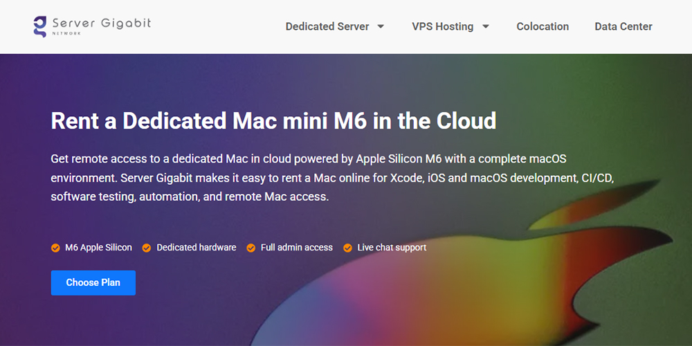 ServerGigabit推出全新Mac mini M6独立主机，开放预订$109/月起 - 主机之家