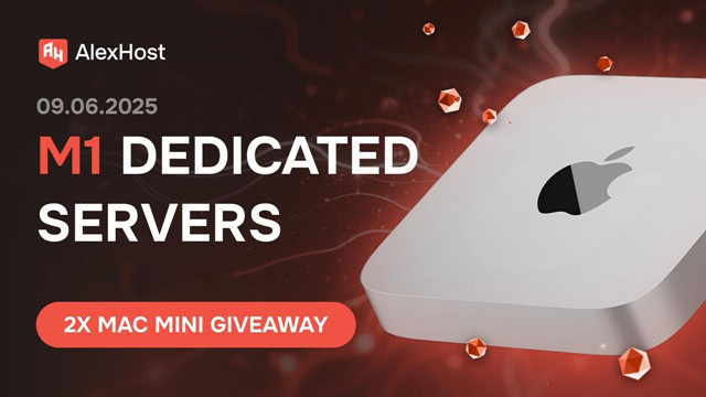 Alexhost:赠送Apple Mac mini M1服务器,抗投诉服务器 €4/月起-资源部落