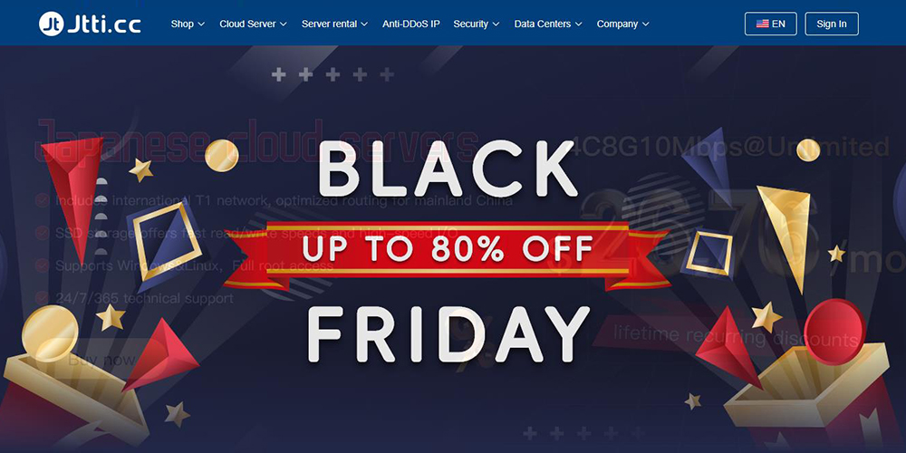 Jtti黑五闪购：日本云服务器年付$27.7起，大陆直连优化/不限流量-资源部落