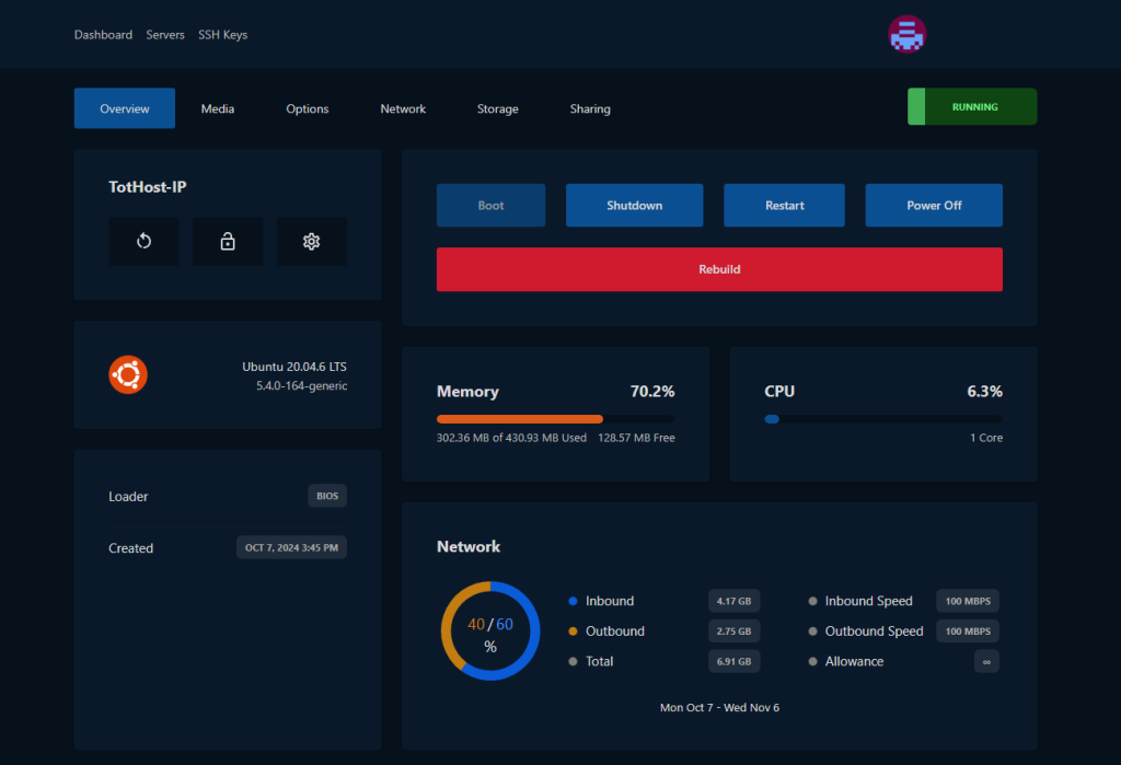 TotHost越南VPS TOT K套餐控制面板使用指南(Virt Fusion 面板) - 主机之家